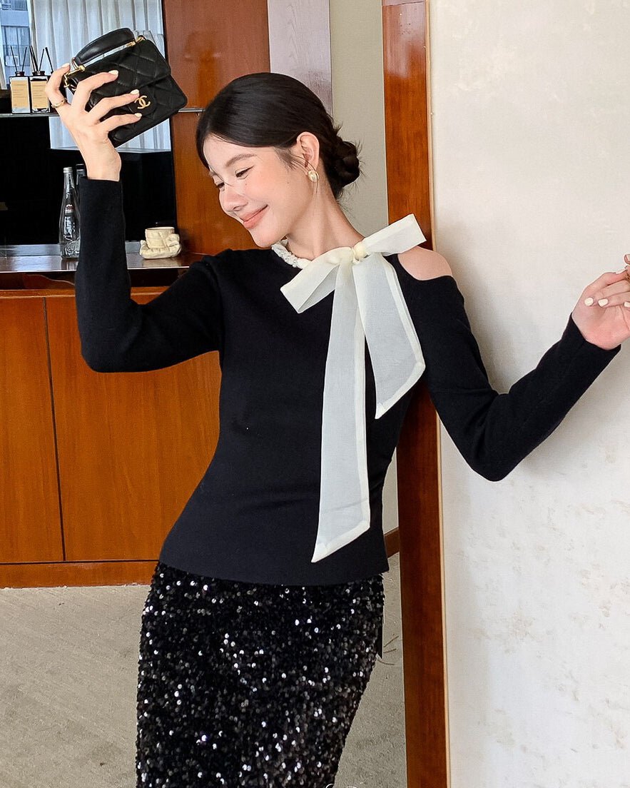 リボンフォーマルトップス - ivonir