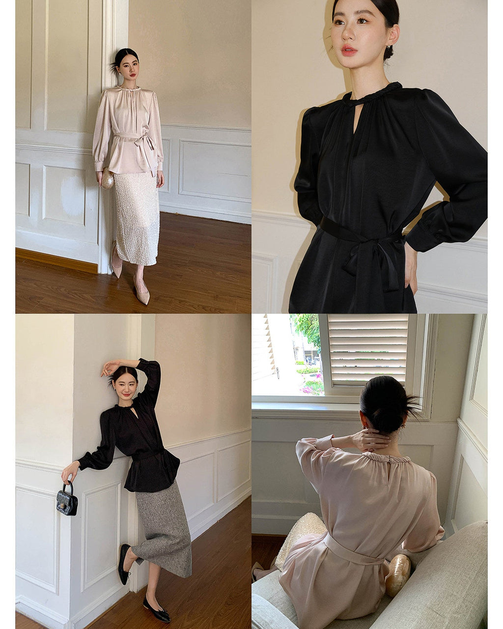 フレンチノット ラグジュアリーブラウス - ivonir