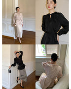 フレンチノット ラグジュアリーブラウス - ivonir