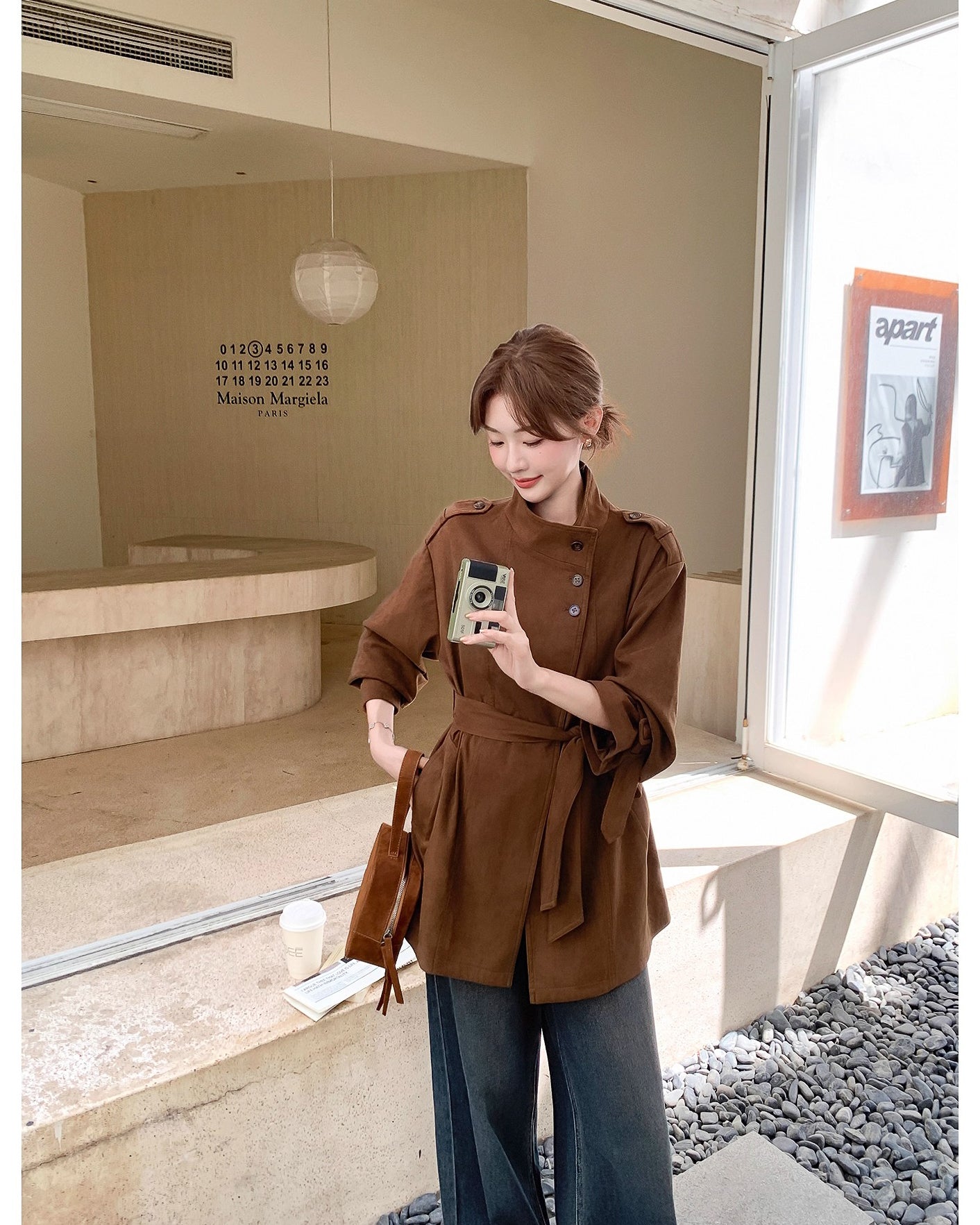 スタンドカラートレンチコート - ivonir