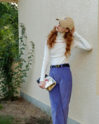 タートルネックデザイントップス - ivonir