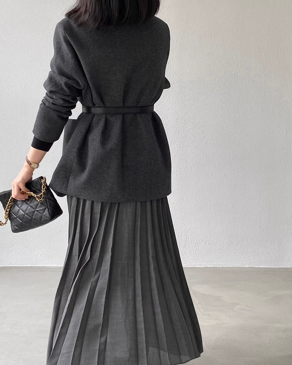 ノーカラージャケットコート - ivonir