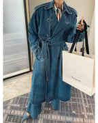 デニム ロングトレンチコート〜洗練されたシルエット〜 - ivonir