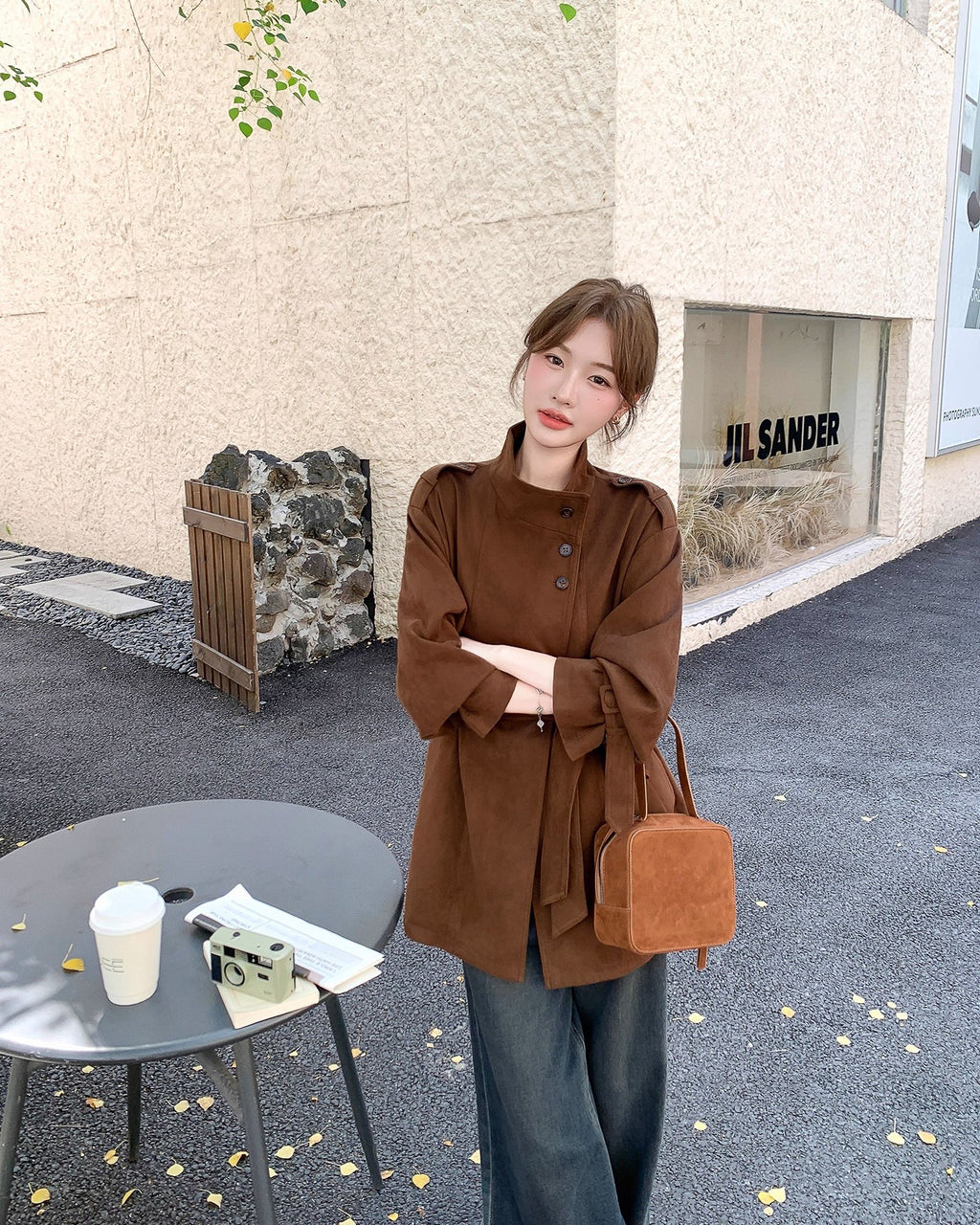 スタンドカラートレンチコート - ivonir