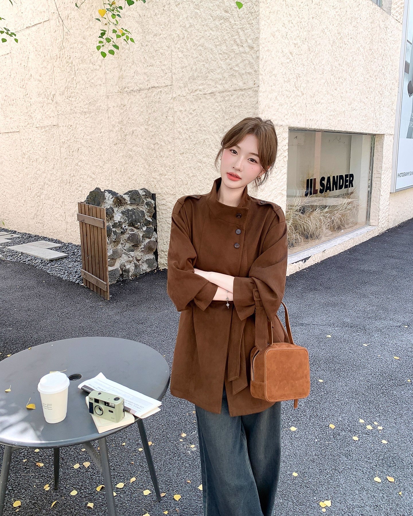 スタンドカラートレンチコート - ivonir