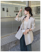 バイカラーレザージャケット - ivonir