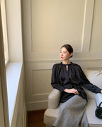 フレンチノット ラグジュアリーブラウス - ivonir