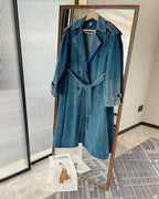 デニム ロングトレンチコート〜洗練されたシルエット〜 - ivonir