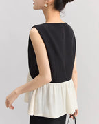 ブラックスワン ノースリーブ フレアートップス
