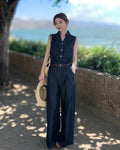 【set up】-denim-ワイドレッグ セットアップ
