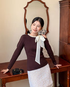 リボンフォーマルトップス - ivonir