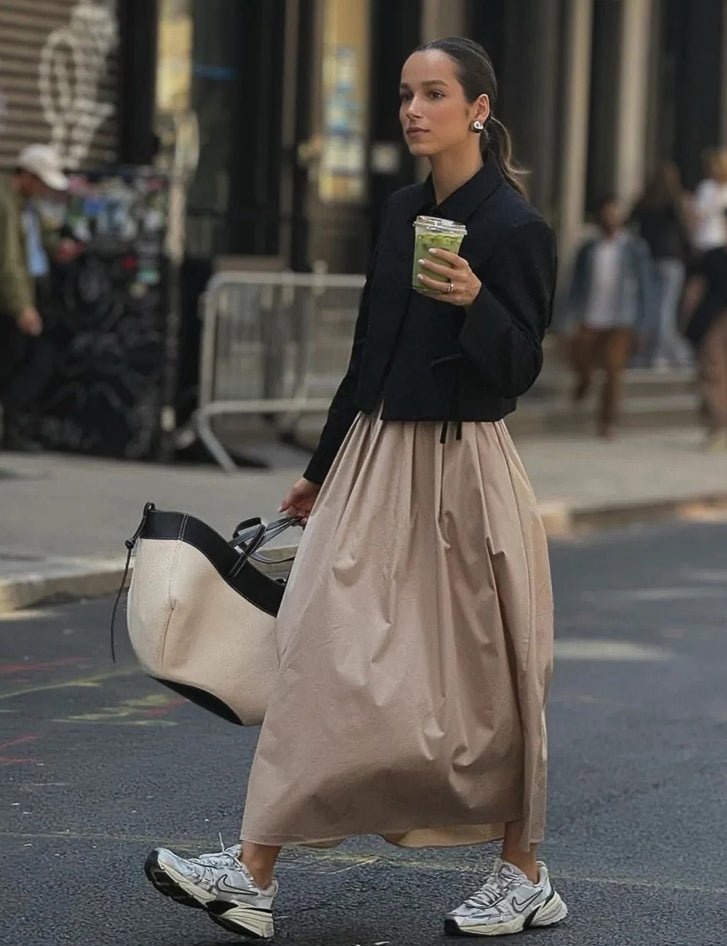 レザー×キャンバス ツートントートバッグ - ivonir