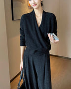 カシュクール ショールカラーニット - ivonir