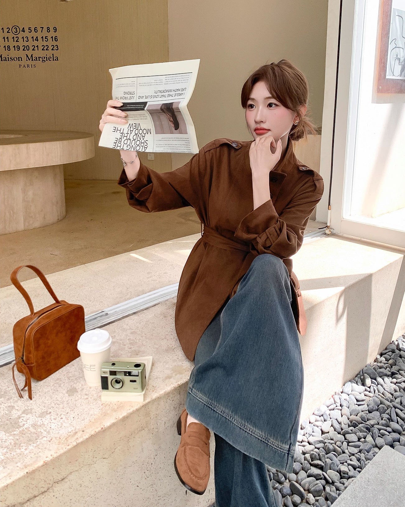 スタンドカラートレンチコート - ivonir