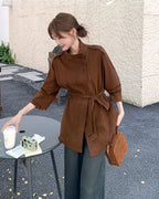 スタンドカラートレンチコート - ivonir