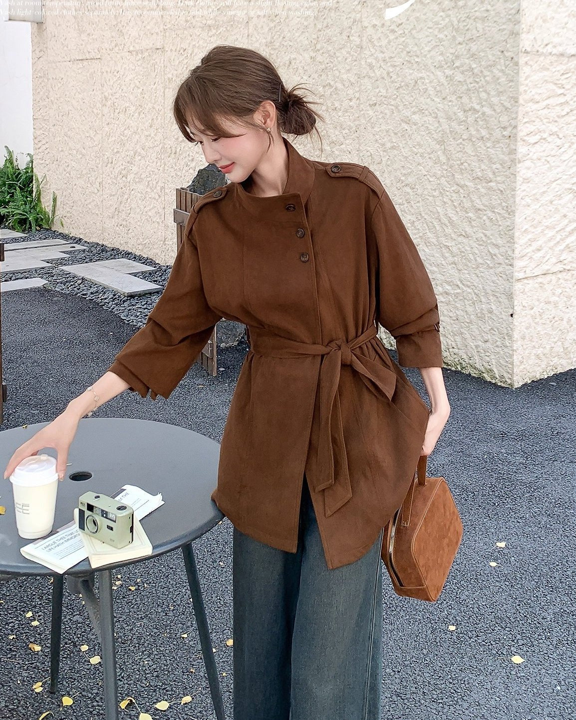 スタンドカラートレンチコート - ivonir