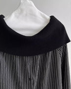 ハイクラスオフショル ストライプシャツ - ivonir