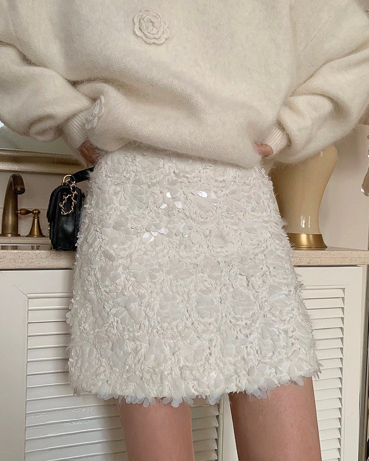 スパンコールシャイニースカート - ivonir