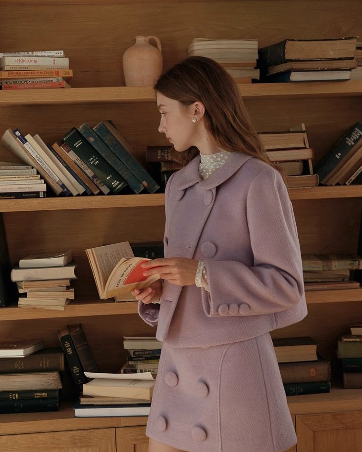 ラベンダーカラーショートジャケット【セットアップ可】 - ivonir