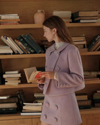 ラベンダーカラーショートジャケット【セットアップ可】 - ivonir