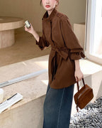 スタンドカラートレンチコート - ivonir