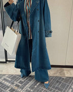 デニム ロングトレンチコート〜洗練されたシルエット〜 - ivonir