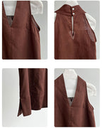 -linen- ホルターネック Aライントップス