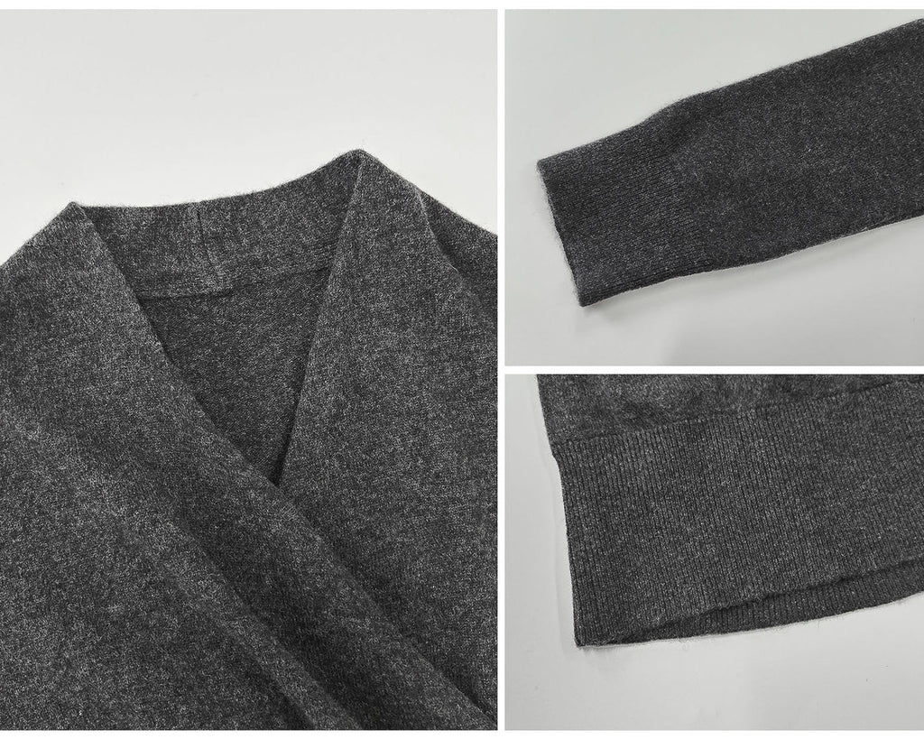 カシュクール ショールカラーニット - ivonir