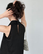 -linen- ホルターネック Aライントップス