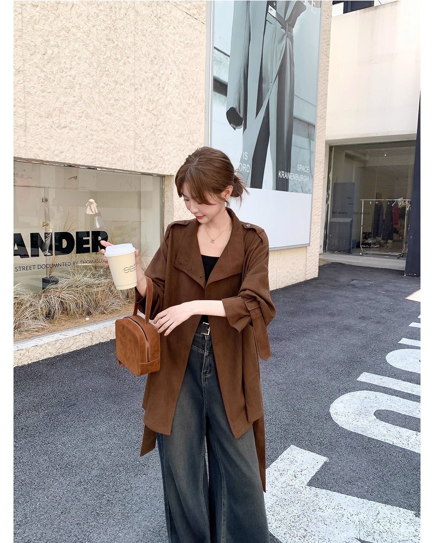 スタンドカラートレンチコート - ivonir