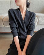 カシュクール ショールカラーニット - ivonir