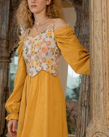 ヴィンテージ フラワーベスト - ivonir