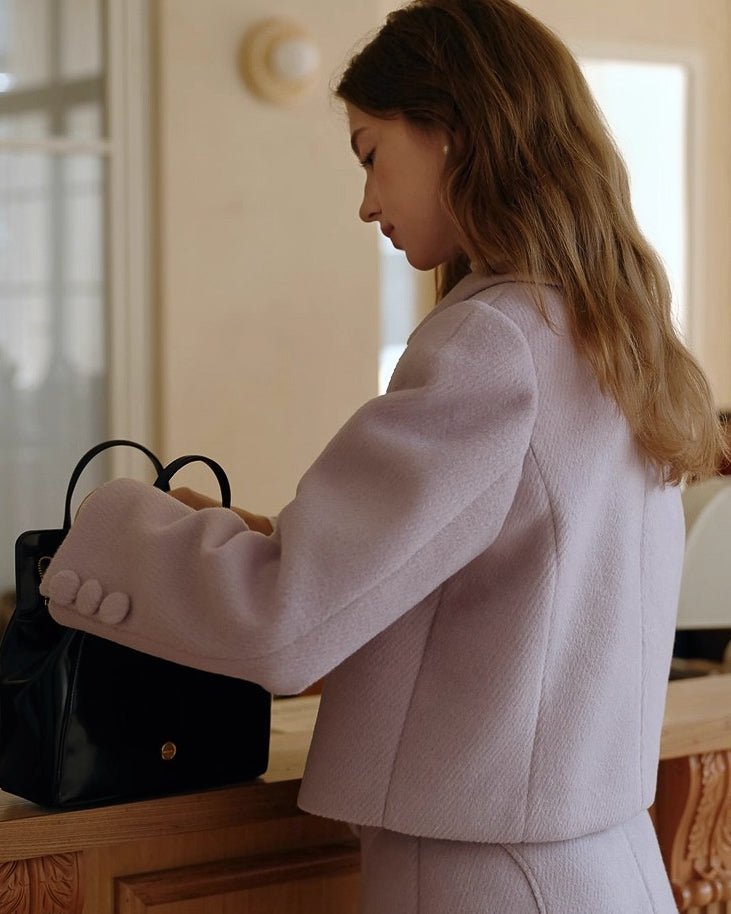 ラベンダーカラーショートジャケット【セットアップ可】 - ivonir