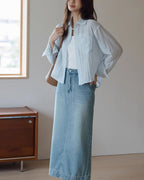 バックスリット シースルーシャツ〈2color〉