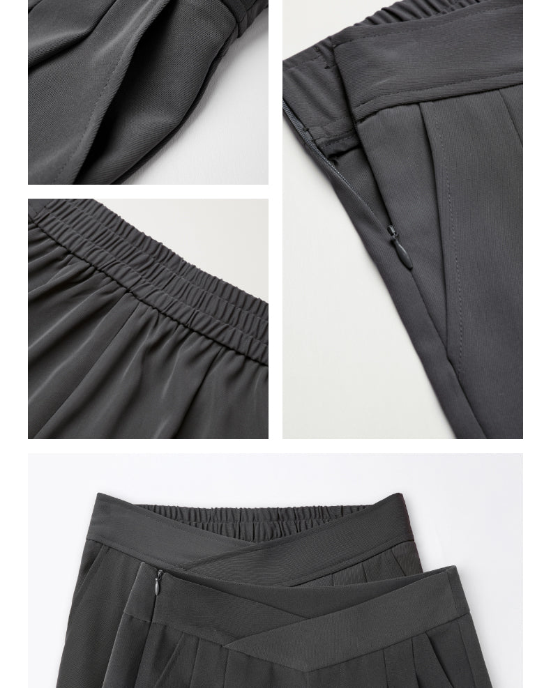 フロントV デザイン ワイドパンツ〈2color〉