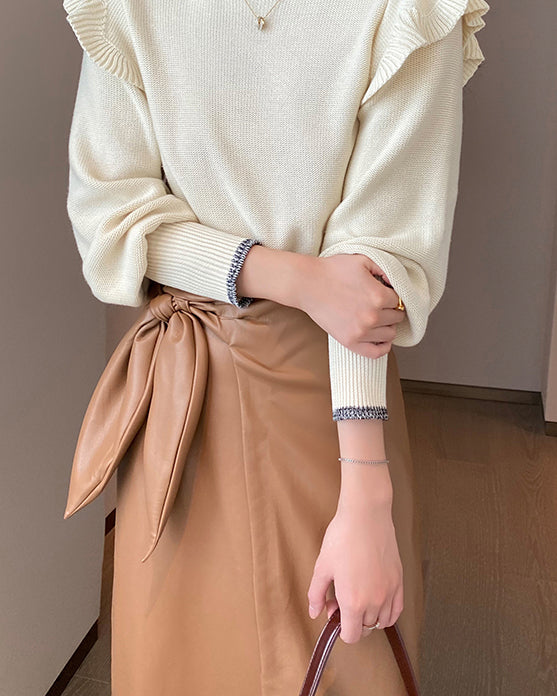 カシュクール レザースカート