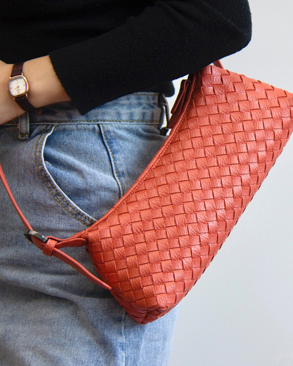 メッシュレザー 2way bag〈3color〉