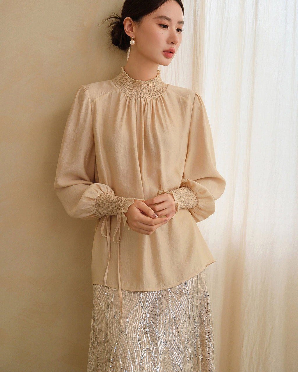  - luxury - ウエストマーク ブラウス - ivonir