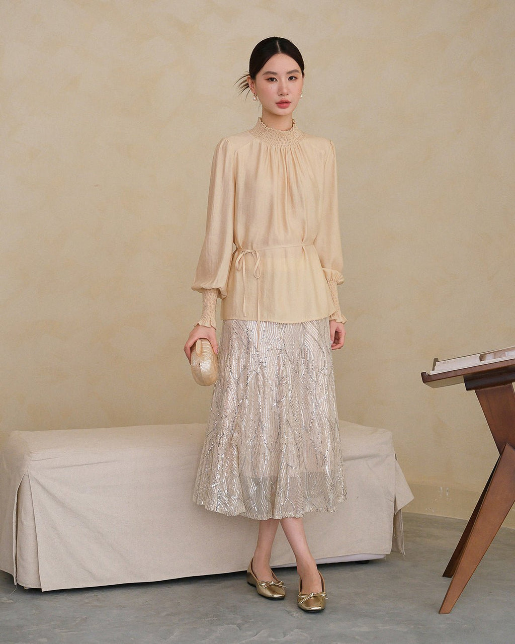  - luxury - ウエストマーク ブラウス - ivonir