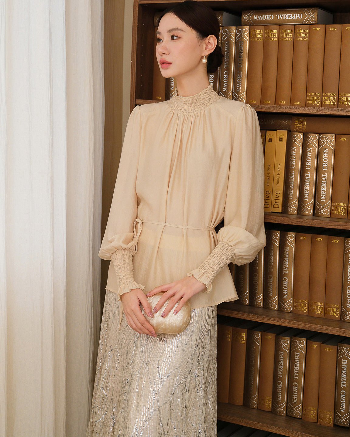  - luxury - ウエストマーク ブラウス - ivonir