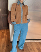 レイヤードライク 異素材MIXシャツ〜カジュアル×きれいめ〜 - ivonir