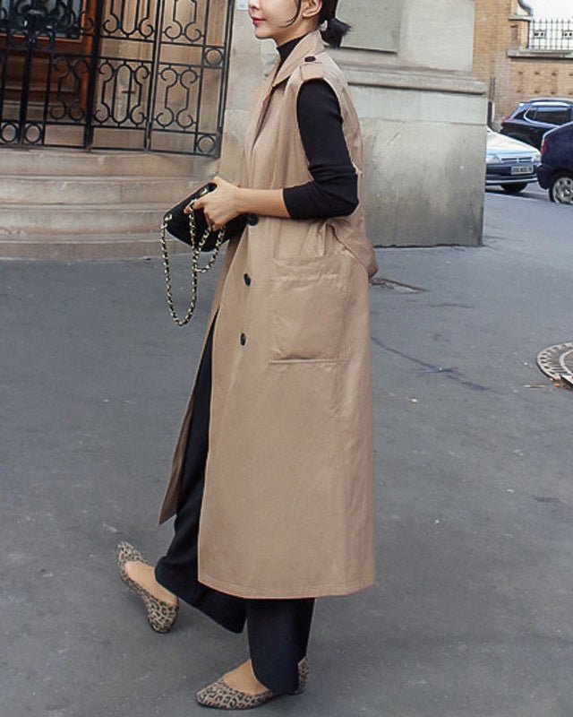  - paris - トレンチ ロングベスト〈2color〉 - ivonir