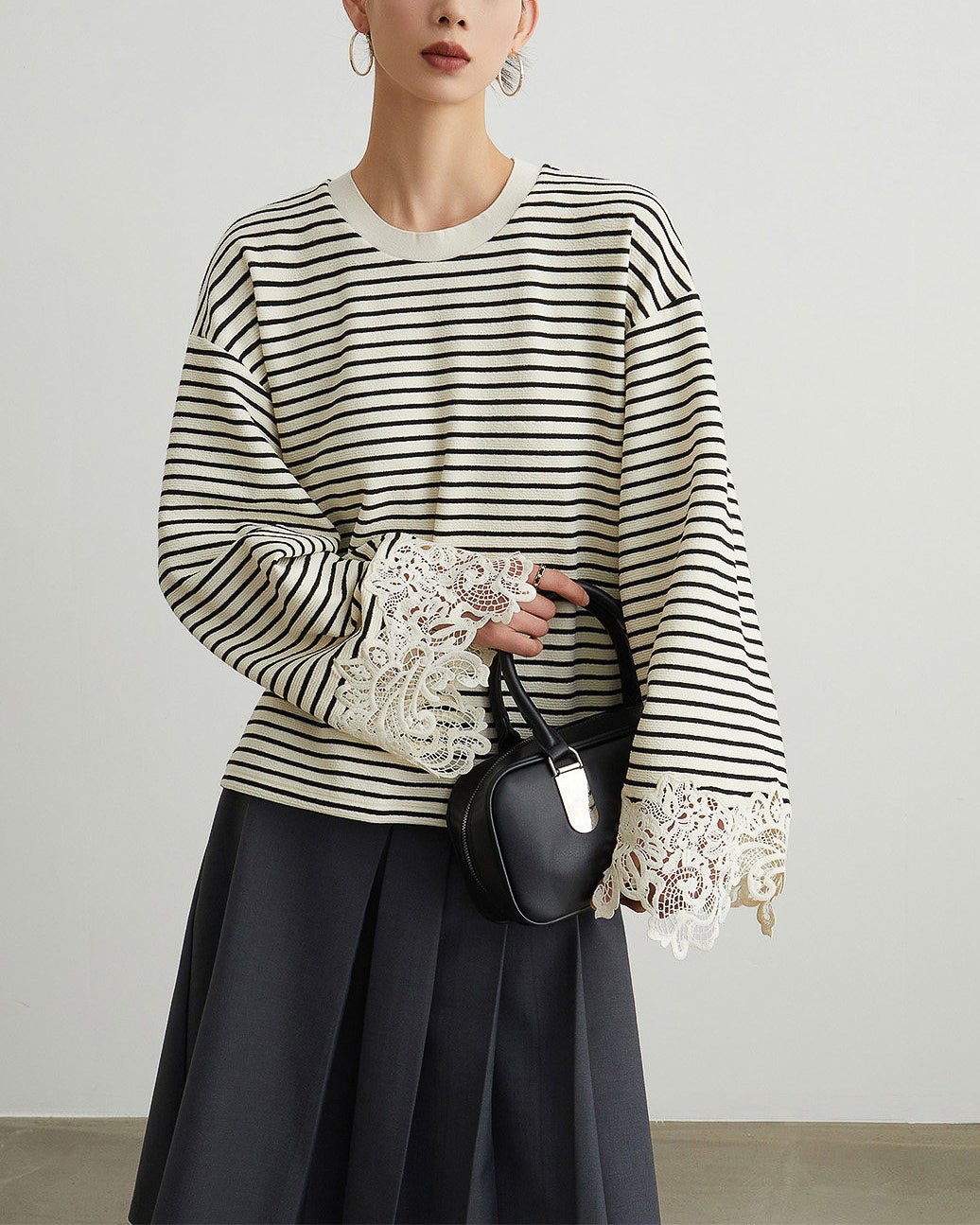  - race - ボーダー&レース プルオーバー 〜ゴージャスとカジュアルの絶妙なバランス〜 - ivonir