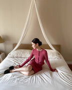 クラシックモダン ニットアップ【セットアップ】 raspberry pink - ivonir