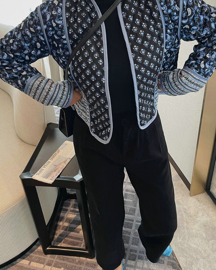  - retro - リバーシブルキルティングジャケット - ivonir