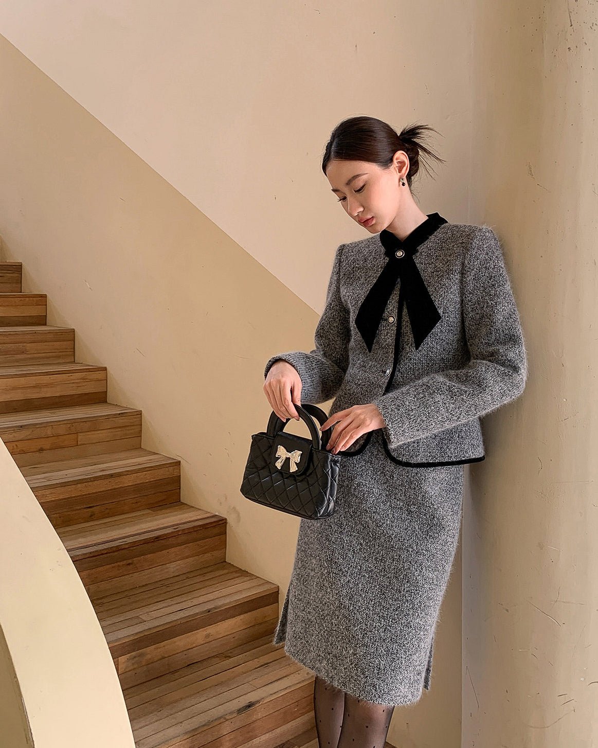 スタイルベルベット ツーピースset 〜知的フェミニン〜 - ivonir