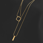 swaying square necklace - ivonir