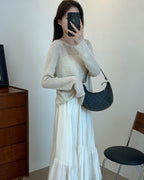 バックスリット メッシュニット〈4color〉
