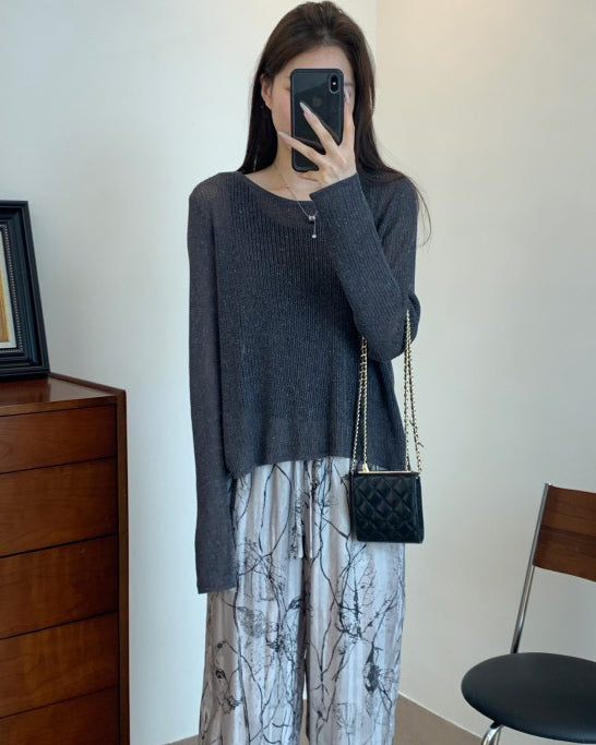バックスリット メッシュニット〈4color〉