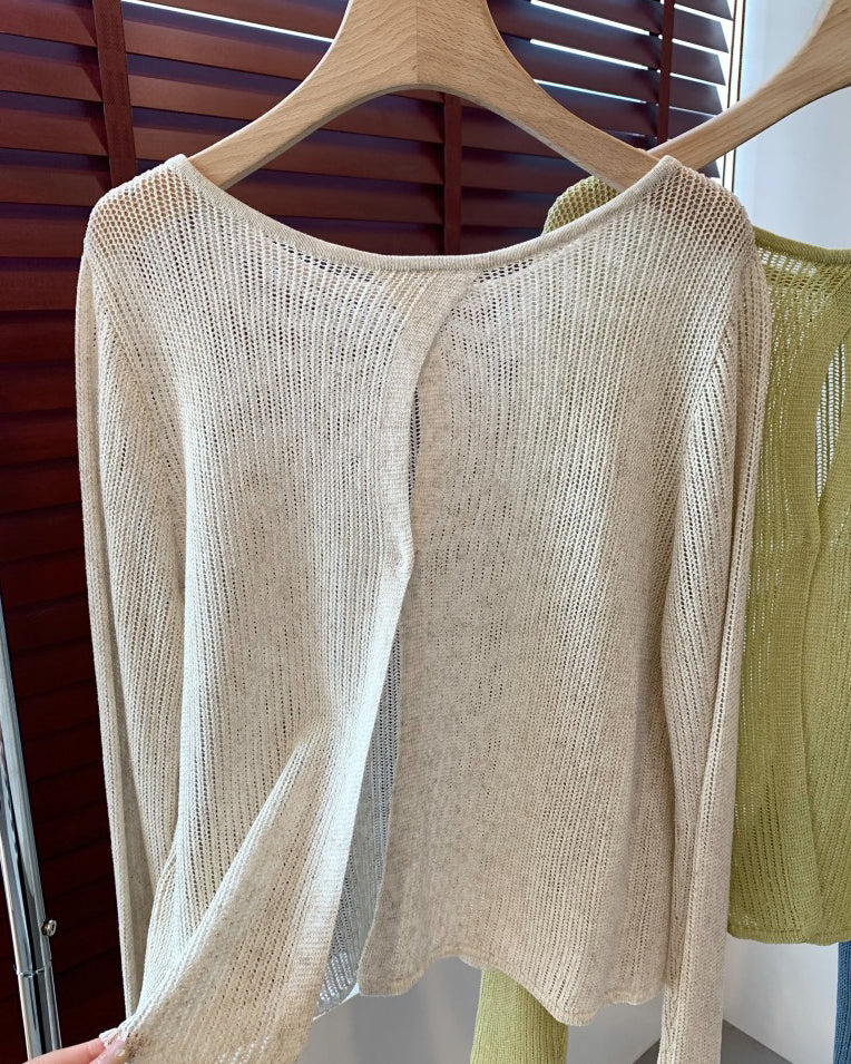 バックスリット メッシュニット〈4color〉